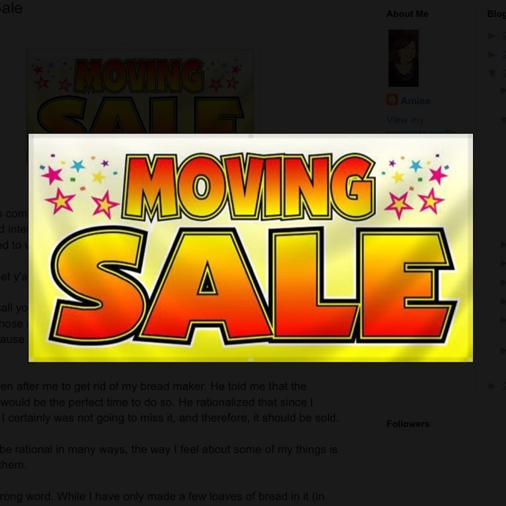 Moving Sale , prices slashed!